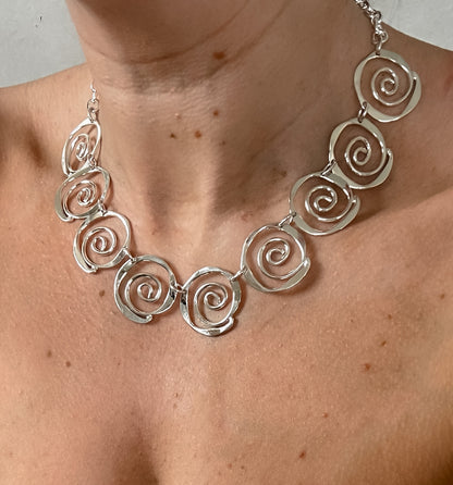 Sculptured Spirals Necklace
