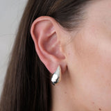Hammered Teardrop Stud Earrings