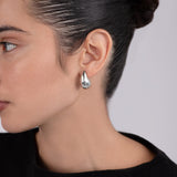 Hammered Teardrop Stud Earrings