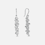 Cluster Ball Dangly Earrings in Sterling Silver