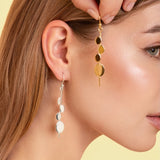 Art Deco Disc Earrings in  Gold Vermeil