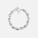 Coffee Bean Bracelet in Sterling Silver