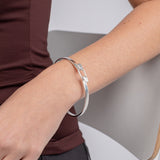 Square Edge Belt Bangle in Sterling Silver