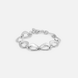 Smooth And Textured Triangle Bracelet