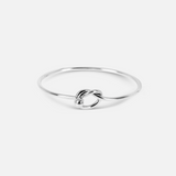 Lovers Knot Silver Bangle