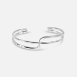 Double Twist Half Bangle