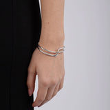 Double Twist Half Bangle
