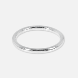 Hammered Silver Oval Bangle