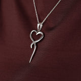 Open Heart Pendant Necklace