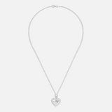 Hammered Puffed Heart Pendant Necklace