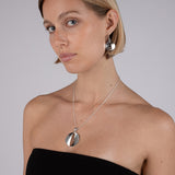 Smooth And Textured Pendant Necklace