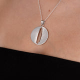 Smooth And Textured Pendant Necklace