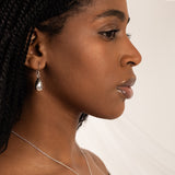 Hammered Tear Drop Earrings in Sterling Silver