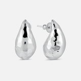 Hammered Teardrop Stud Earrings