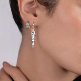 Hammered Triangle Dangly Earrings