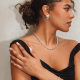 Oval Organic Stud