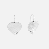Textured Heart Drop Earrings
