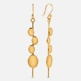 Art Deco Disc Earrings in  Gold Vermeil