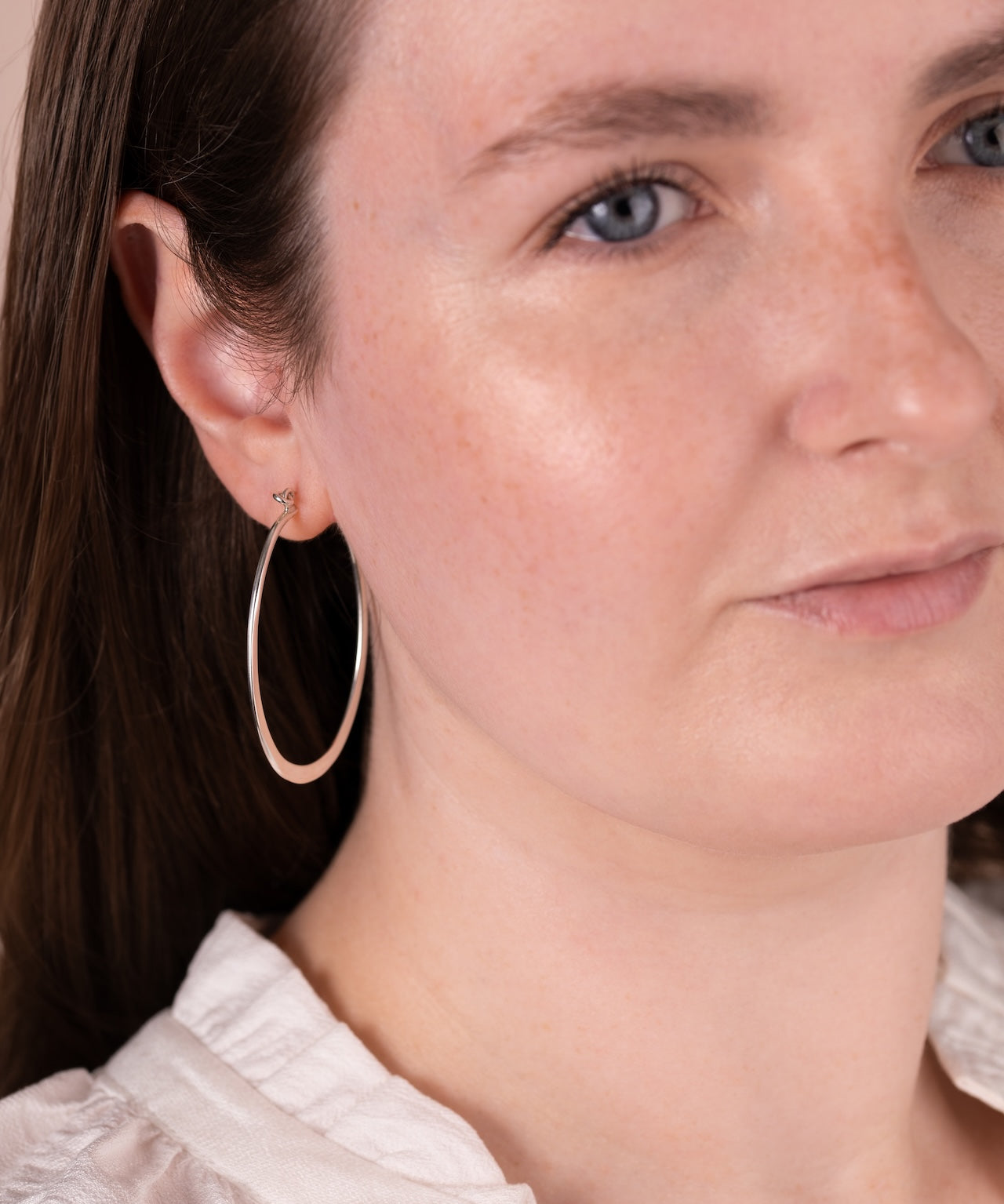 Large Oval Hoop Earrings