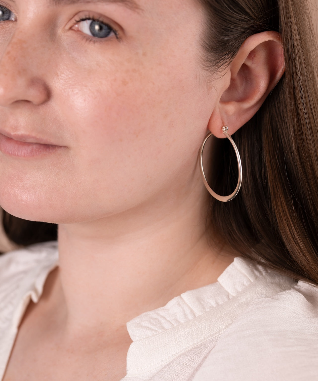 Large Round Hoop Earrings