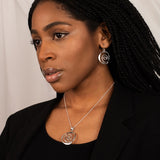 Sculptured Spirals Dangly Earrings in Sterling Silver