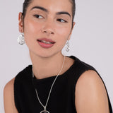 Sculptured Spirals Dangly Earrings in Sterling Silver