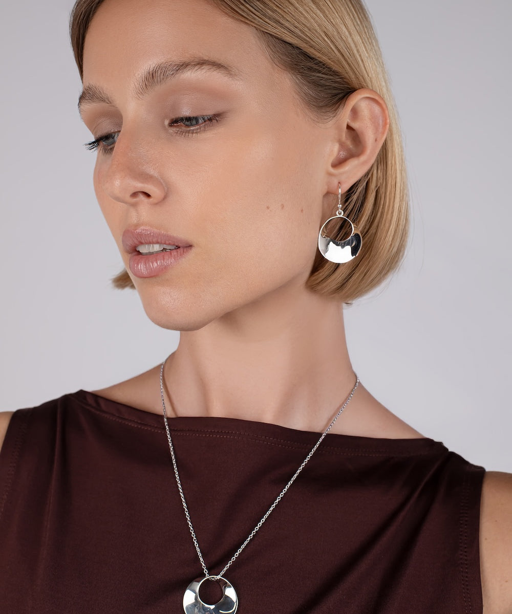 Round Twist Drop Earrings