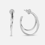 Double Hoop Stud Earrings