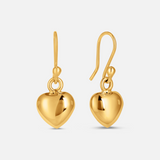 Polished Heart Drop Earrings