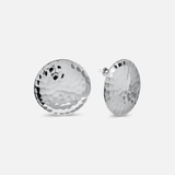 Hammered Disc Stud Earrings