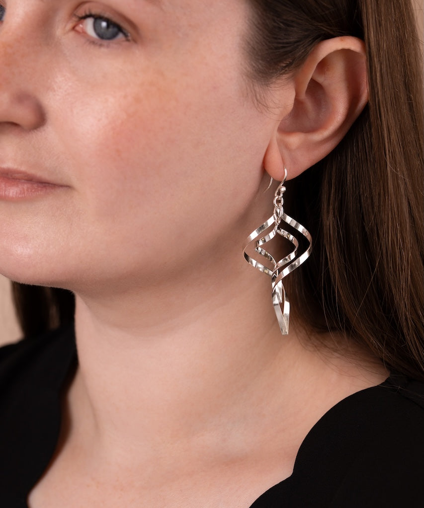 Spiral Dangly Earrings