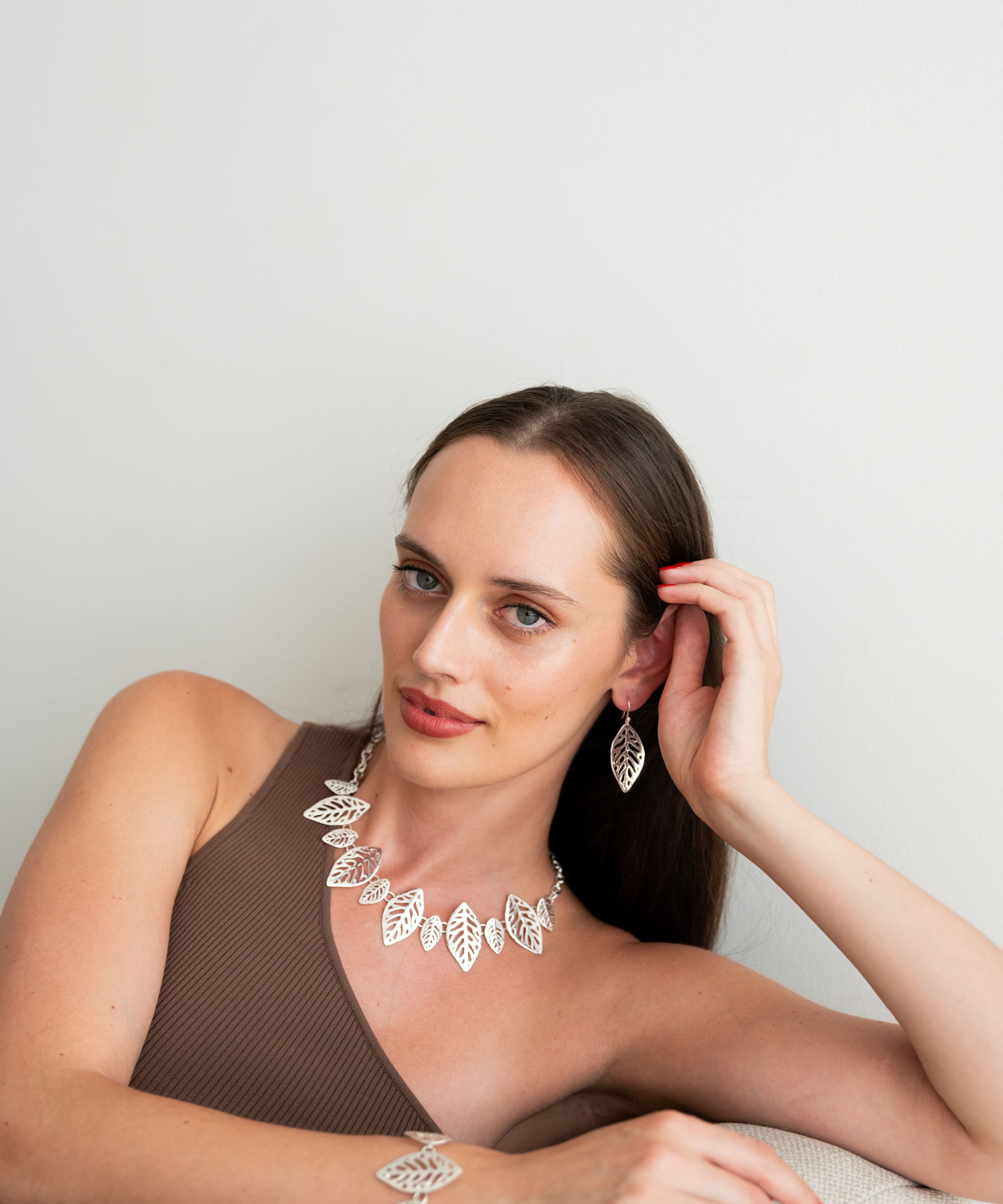 Sculptured Leaf Necklace