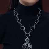 Circle Link Statement Necklace
