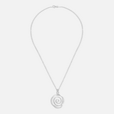 Sculptured Spiral Pendant Necklace