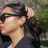 Oxidized Fireworks Stud Earrings
